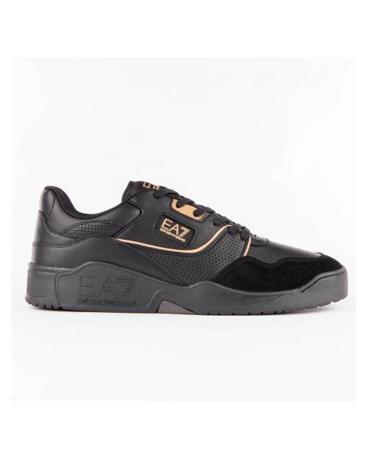 EA7 Herren-Sneaker Mit Logo-Patch in Black für Herren