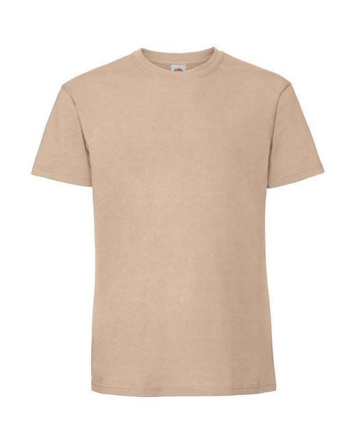 Fruit Of The Loom Natural Ringspun Premium T-Shirt (Desert) for men