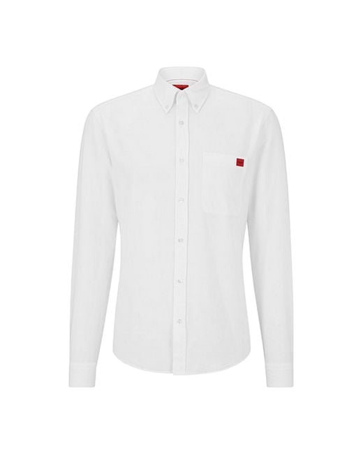 Boss Overhemd in het White voor heren