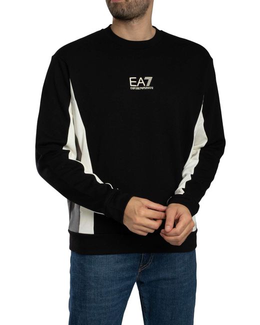 EA7 Logo Sweatshirt in het Black voor heren