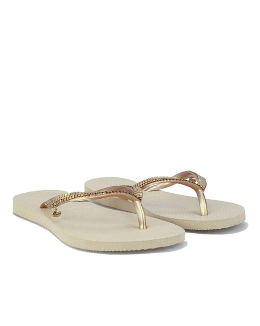 Havaianas Metallic Slim Metal Mesh Flip Flops