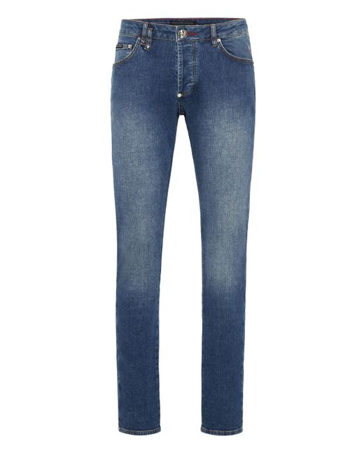 Philipp Plein Jeans Recht Model Racing in het Blue voor heren
