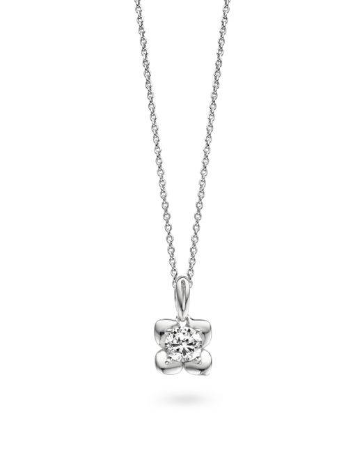 Orphelia Dames 925 Sterling Zilveren Ketting Met Hanger in het Black