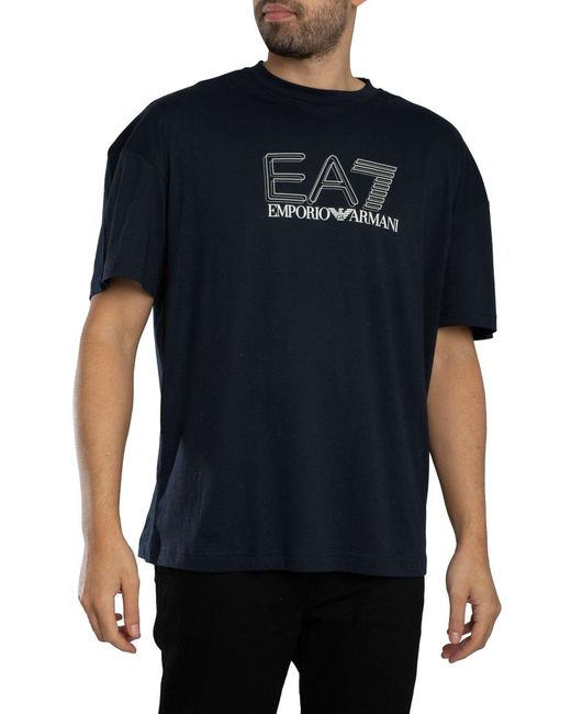 EA7 Echo Graphic T-Shirt in het Black voor heren