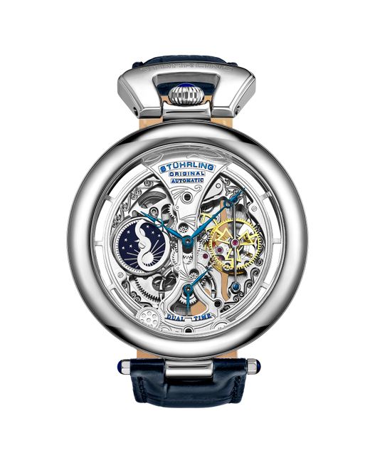 Stuhrling Gray Emperor's Grandeur Automatic 49Mm Skeleton for men