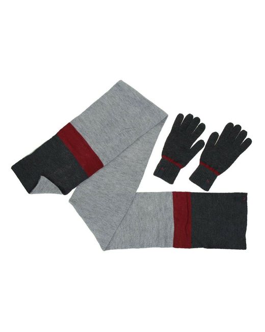 PUMA Black Fundamentals Knit Gloves & Scarf Set