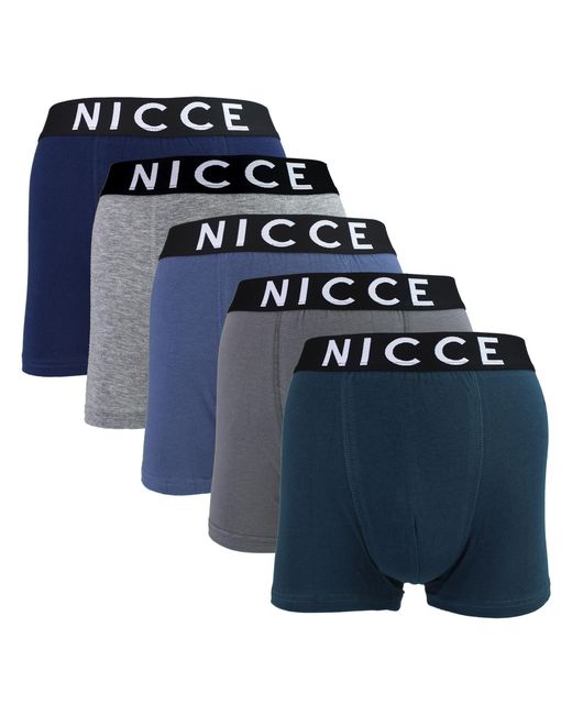 Nicce London Blue 5 Pack Boxers Dillow for men