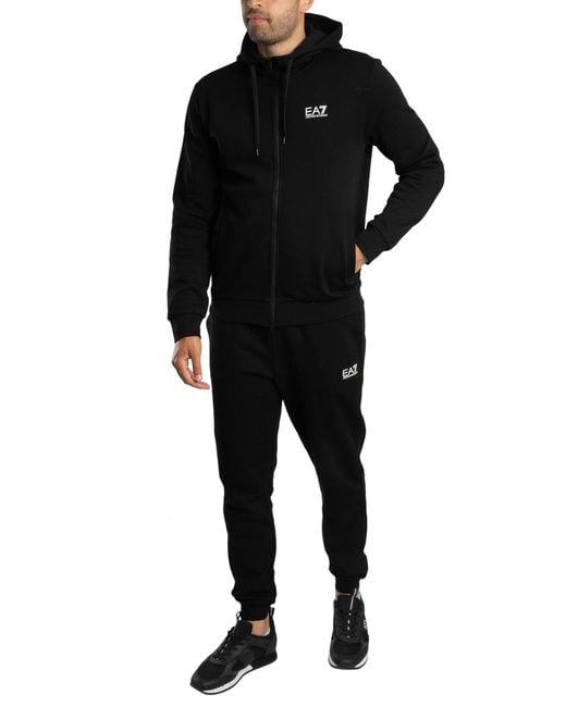 EA7 Train Core Zip Hoodie Trainingspak in het Black voor heren