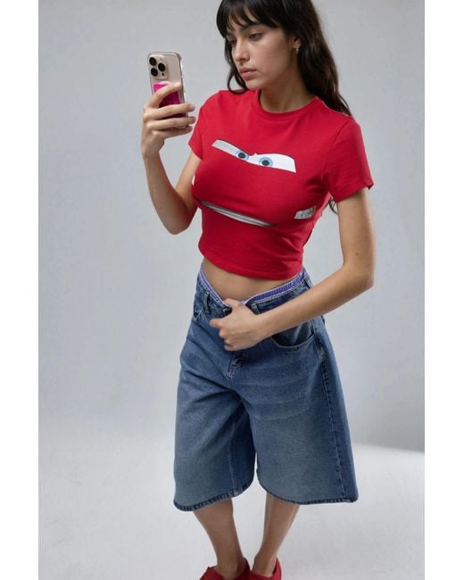 Hiccup Red Short Sleeve Car Print T-Shirt