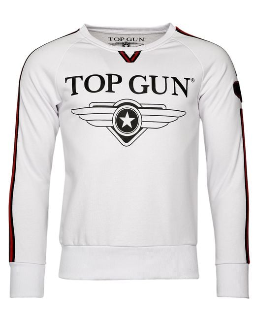 top gun Sweatshirt Streak Tg20191013 in White für Herren