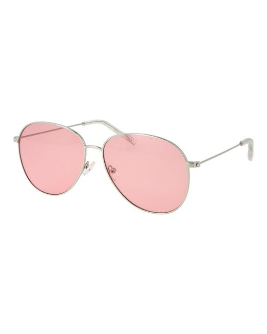 Replay Pink Silver Metal Sunglasses