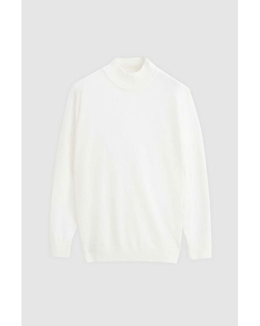 D'S Damat Ds Damat Regular Fit Baumwollmischung Halb-Rollkragen-Strickpullover in White für Herren