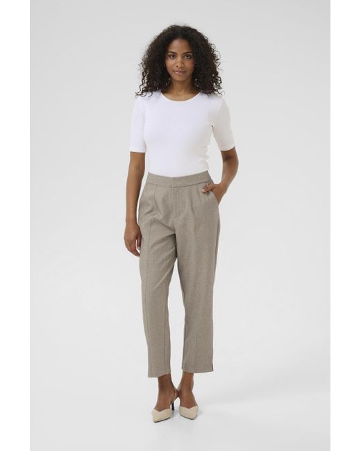 Kaffe Pants Suiting Katilla Classic Fit Melange in het Gray