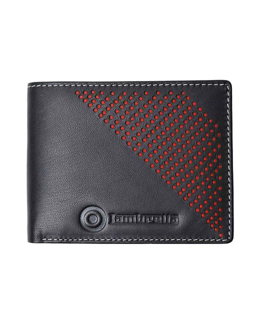 Lambretta Black Punched Leather Wallet