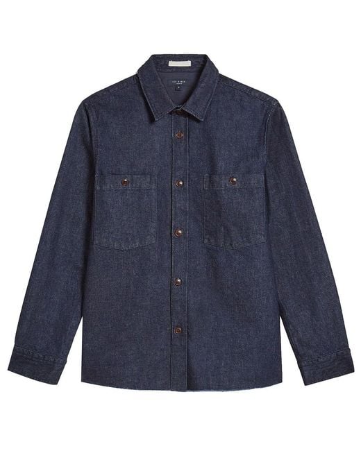 Ted Baker Blue Enfield Denim Shirt for men