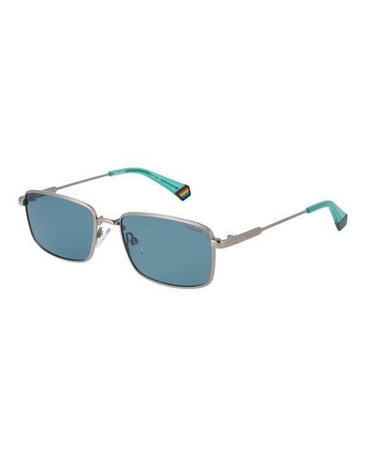 Polaroid Blue Gray Metal Sunglasses