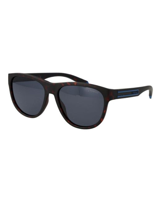 Polaroid Blue Brown Plastic Sunglasses