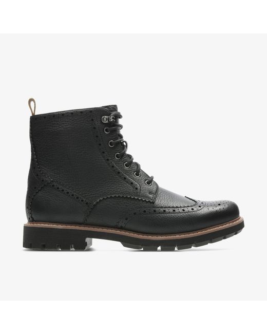 Clarks Black Batcombe Lord Boots for men