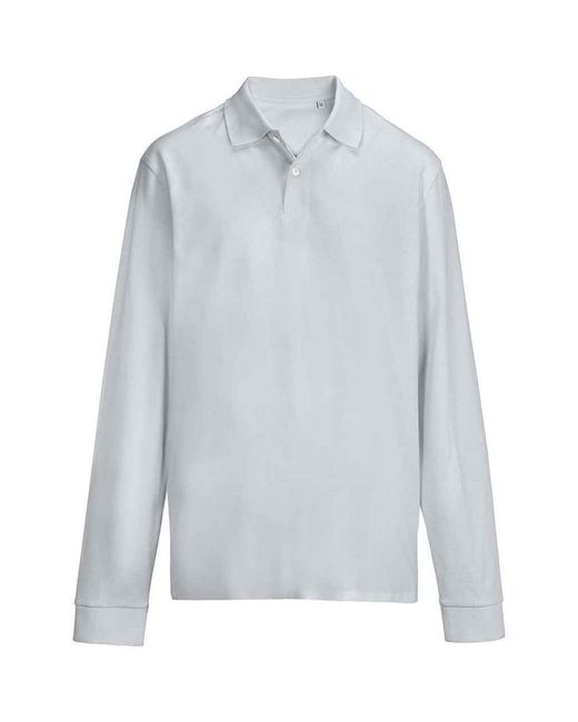 Sol's Gray Adult Pique Long-Sleeved Polo Shirt (Pure)