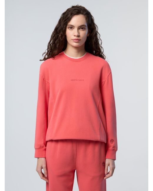 North Sails Red Sweatshirt Print