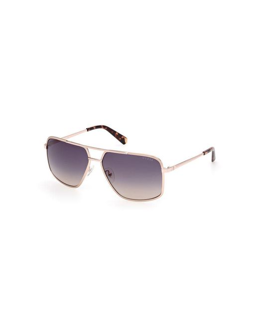 Guess Purple Gold Metal Sunglasses for men