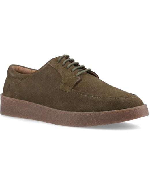 Hush Puppies Brown Rafael Suede Lace-Up Shoes for men