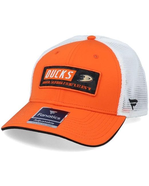 Fanatics Orange Branded Nhl Anaheim Ducks Cap for men