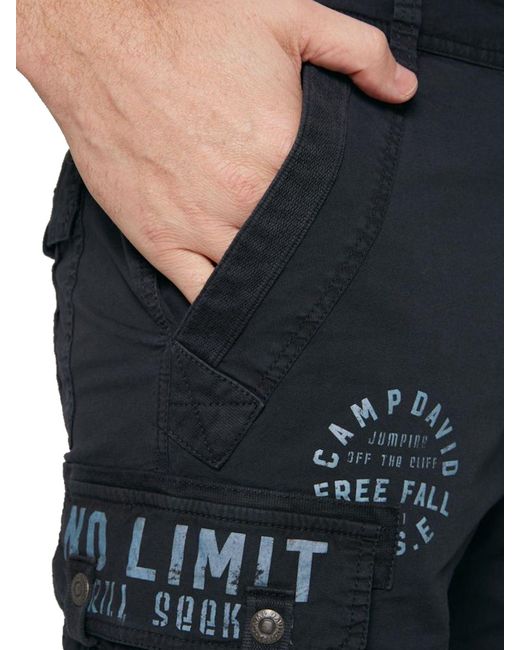 Camp David Cargoshorts in Black für Herren