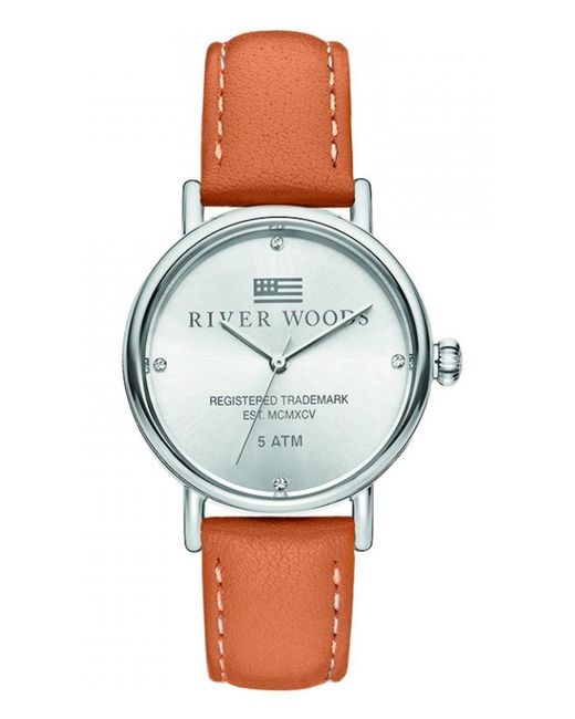River Woods Brown Arkansas Watch Rw340038 Leather