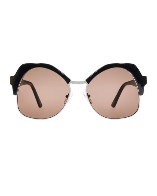 Andy Wolf Black Sunglasses One A 58 Metal Composite