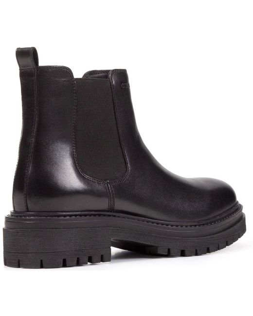 Geox Black D Iridea B Leather Boots