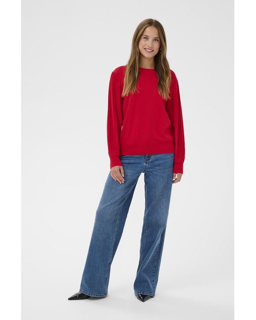 Kaffe Red Strickpullover Kalone Regular Fit
