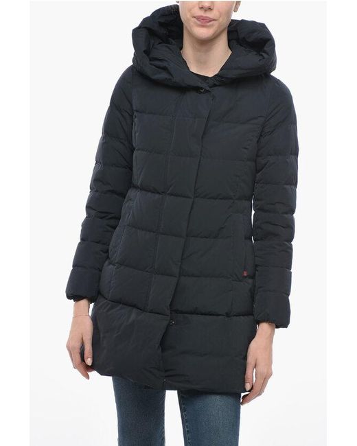Woolrich Gewatteerde Donsjas Met Capuchon Van Puffy Prescott In Blauw in het Black