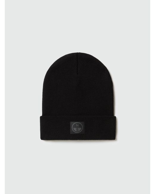 North Sails Beanie Mit North Tech Patch in Black für Herren