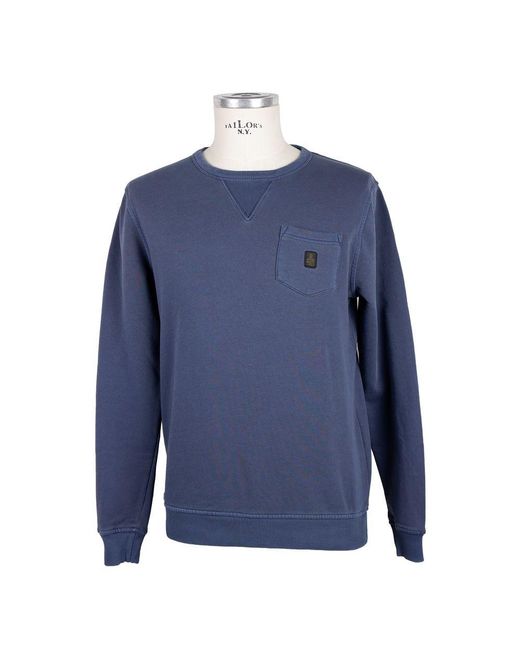 Refrigiwear Klassisches Crew-Neck Sweatshirt Mit Taschen-Detail in Blue für Herren