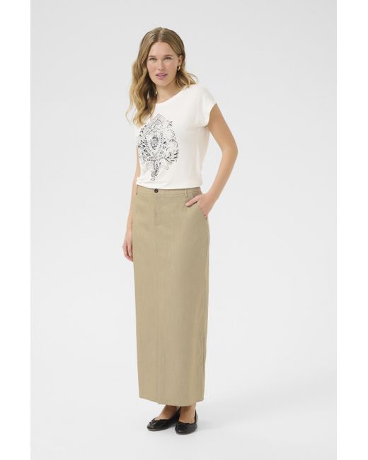 Kaffe Rok Classic Fit in het White