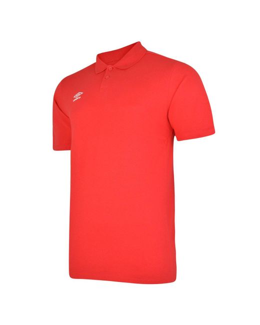Umbro Red Essential Polo Shirt (Vermillion/ for men