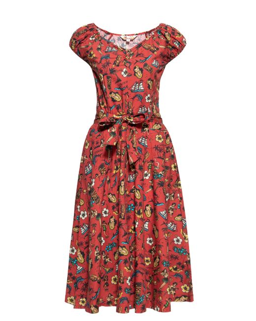Queen Kerosin Red Damen Swing Kleid Hawaii