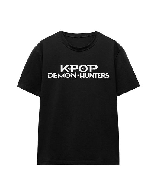 K-Pop Demon Hunters Black Ladies Logo T-Shirt