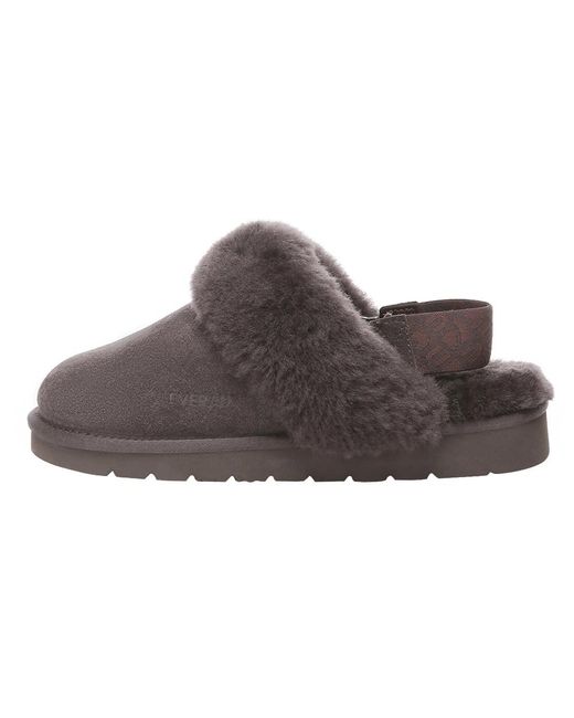 EVER AU Brown Pelican Removable Strap Slingback Slippers