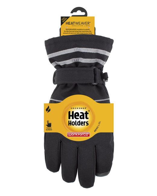 Heat Holders Workforce Touchscreen-Handschuhe Mit Elastischen Bündchen in Black für Herren