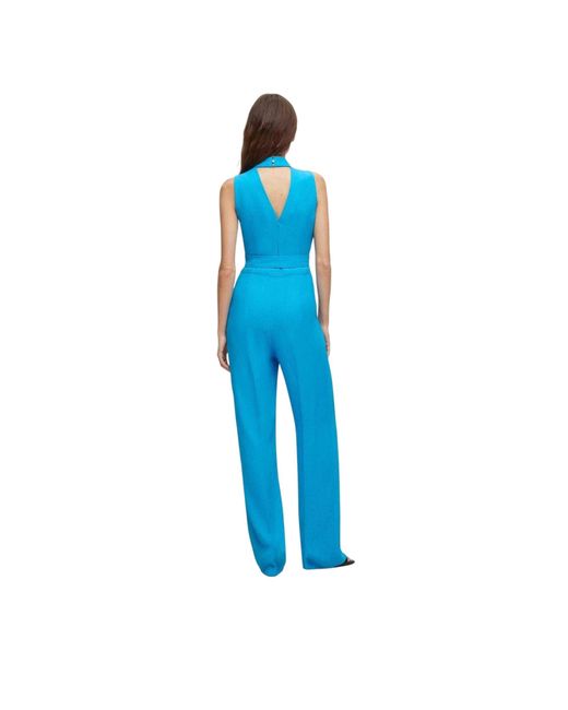 HUGO Kisuse Polyester Blend Jumpsuit in het Blue
