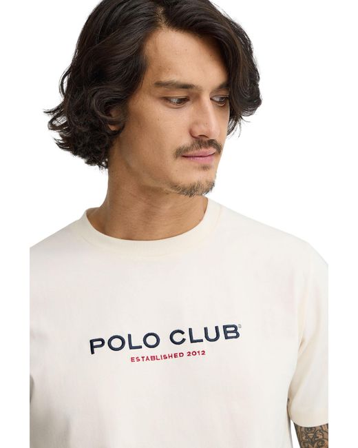 POLO CLUB White Short Sleeve Crew Neck T-Shirt for men