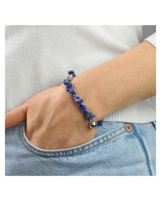 Steuer Blue Modeschmuck Armband Splitter- Lapislazuli