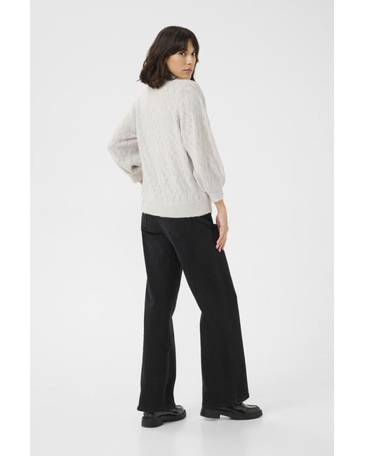 Kaffe Pullover Regular Fit Light in het White