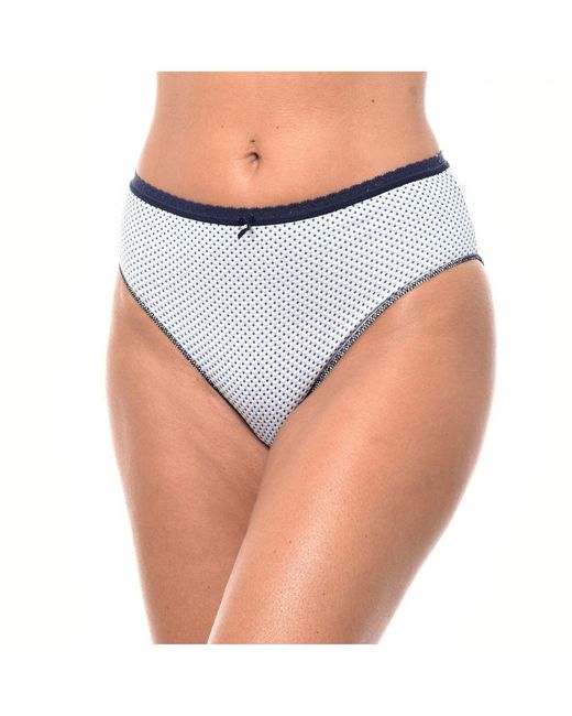 Janira Blue Pack X 2 Mid Slip Panties Coquettes 1030796