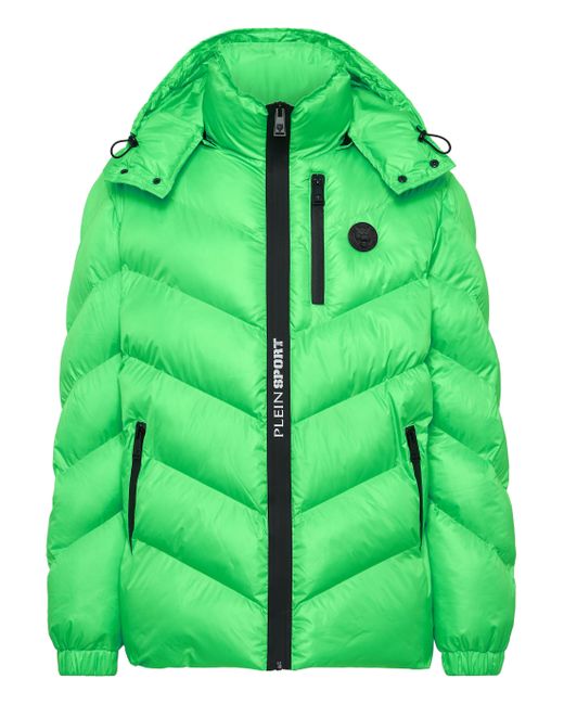 Philipp Plein Nylon Puffer Jacket Tiger in Green für Herren