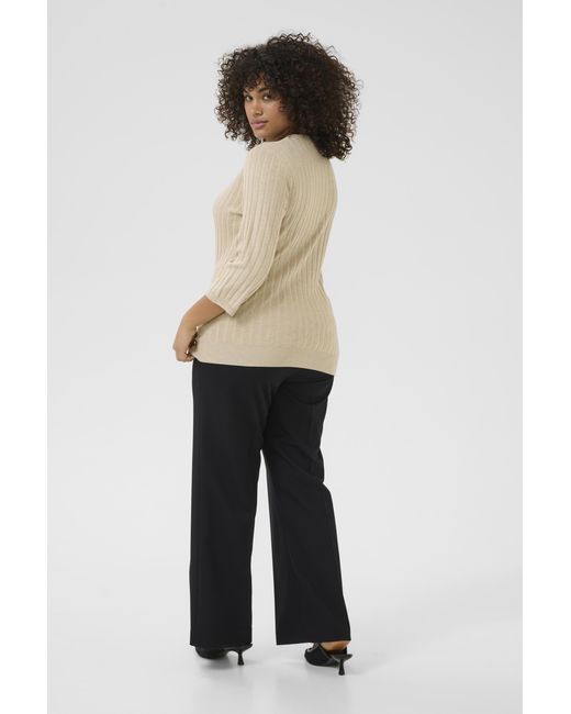 Kaffe Natural Strickpullover Regular Fit Cream