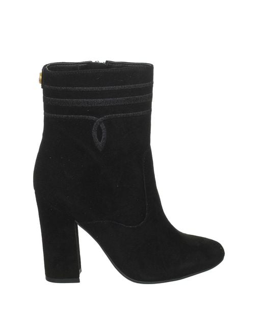 Guess Black Heeled Ankle Boots With Round Toe Fllu23Sue10