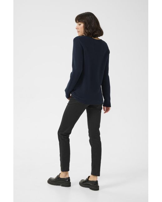 Kaffe Pullover Regular Fit Dark in het Blue